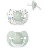 Suavinex, Pack of 2 Pacifiers with Physiological Silicone Teat SX Pro, for Babies 6-18 Months, Flatter, More Flexible Teat, R
