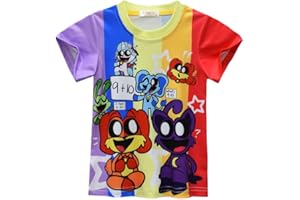 FUNJOYZ Smilinges Camisetas Critterses para Niña Niño Niños,Catnapes T-Shirt Disfraz Ropa Manga Corta para de DiversióN GráFico 3D Dibujos Animados Verano Disfraz Mardi Gras Fiesta Halloween