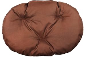 DAMIAN-WIKLINA Hundekissen – Katzenkissen – ovale Größe 50 x 34 cm braune Farbe – Hundebett – Katzenbett – Katzenmatte – Matratze für Hunde oder Katze – Waschbar – Ideal für Transportkörbe oder Tierbetten