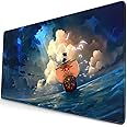 kiyokidy Anime One Piece Mouse Pad,Extended Gaming Mouse Pad with Stitched Edges, Large Mouse pad with Non-Slip Rubber Base for Work & Gaming, Office & Home, 31.5x15.7inch