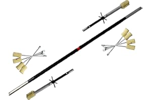 ImpulsPoland Fire Dragon Staff Colapsible Flow Contact Staff Prop for Dancers Jugglers Performers Stave