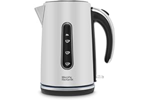 Morphy Richards 1.7L Motive Jug Kettle 3Kw Rapid Boil, Automatic Shut-off, Boil Dry Protection, 360 Degree Base, Blue Illumination On/Off Switch, Chalk,102802