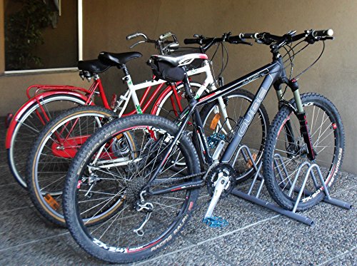 Ideare DY125892 zusammensteckbarer Fahrradständer, universell einsetzbar, silberfarben - 4