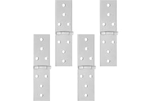 Gedotec Tischband aus Edelstahl V2A | 4 Stück Tisch-Scharnier mit rechteckiger Ausführung | DIN 7957 | mit gehärtetem Stift | Länge: 120 mm | Breite: 33 mm | zum Schrauben | Klappenscharnier