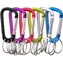 6 Pcs Dual Spring Carabiner Clips | 8-Shaped Keychain Hooks, Durable Zinc Alloy - View #11