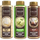 Callei Chocolate Waffle &amp; Pancake Sosu 3'l&uuml; Set, S&uuml;tl&uuml;, Beyaz, Antep Fıstıklı, 3 x 300 g