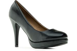 Andrés Machado - Buty damskie na wysokim i cienkim obcasie i platformą - AM554 - Imprezowe cienkie obcasy - Szpilki w różnych kolorach i materiałach – UE od 32 do UE 45