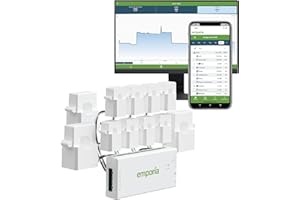 EMPORIA ENERGY Emporia Vue 3 Smart Home Energy Monitor de 3 fases - Dispositivo de automatización de casas y edificios con indicador de consumo de energía en tiempo real, contador de energía, medición solar y neta