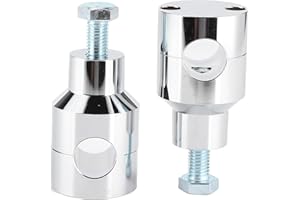 YCTZE pour riser guidon moto 25mm Pince de rehausseurs de guidon 25mm/1in avec boulon Pièces de moto universelles adaptées pour Bobber Chopper Support de serrage de guidon pour guidon Riser