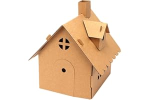 Cardboard Playhouse for | Cardboard Playhouse – Paper Toys Crisp KT Board Grow Patience, Imagination and Concentration Decor Virtcooy Children's Room