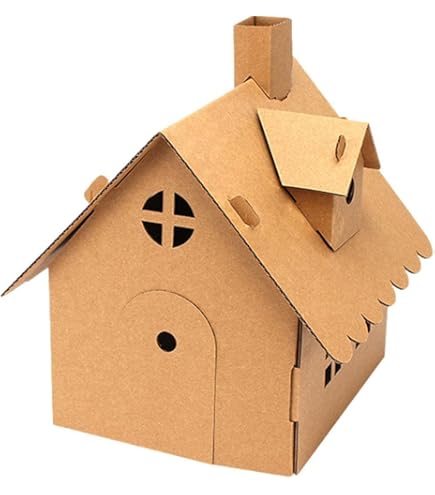 Papphaus Zum Ausmalen - 33x25x35cm Lebkuchenhaus Bastelset Für Kinder