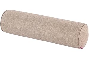 Nunubee Lino Color sólido Almohada de Caramelo Rollo Almohadas de Refuerzo Almohadas de Embarazo Almohada para el Cuello para el hogar Cama Sofá Cojín 20X100CM Lino