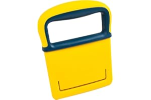 Wisebom Nóż do ziemniaków, ryflowany nóż ze stali nierdzewnej z uchwytem z tworzywa sztucznego, nóż do cięcia fali, do owoców, sałatek, masła, nadaje się do mycia w zmywarce (żółty)