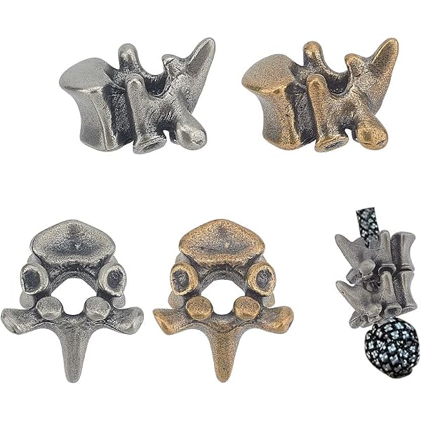 NBEADS 2 Perline A Forma Di Lupo In Ottone, Per Paracord E Gioielli, Foro Grande 13x7 Mm, Colore Vintage, Accessori EDC E Sopravvivenza - 2