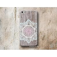 Rose Mandala Holz Print Hülle Handyhülle für iPhone 4 4s 5 5se se 5C 5S 6 6s 7 Plus iPhone 8 Plus iPod 5 6