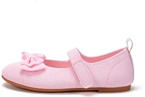 Frank Mully Mädchen-Kleiderschuhe Mary Janes Mädchen-Flats zum Reinschlüpfen, Ballerinas, Flache Party-Schulschuhe mit Schleife für Kleinkinder/kleine Kinder/große Kinder