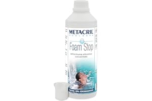 METACRIL Antimousse concentré FOAM STOP 1 l avec distributeur - Idéal pour piscine ou hydromassage (Teuco, Jacuzzi, Dimhora, Intex, Bestway, etc.)