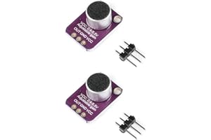 JZK 2PCS GY-MAX4466 Electret Microphone Amplifie, MAX4466 Microphone module, Breakout Sensor with Adjustable Gain Control