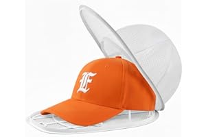COONE Baseball Cap Washing Cage, Collapsible Hat Washer Cage for Washing Machine & Dishwasher, Cap Cleaner with Mesh Bag for Flat/Curved Hats, Laundry Accessories (White Frame & Mesh)​