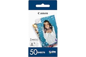Canon Zink™ Photo Paper - Sticky-Backed 2x3" Photo Paper (50 x Sheets) - Print Phone Photos for Personalised Stickers