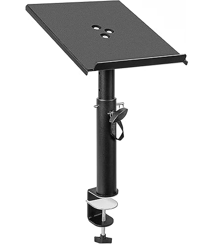 Paar tafelluidsprekerstandaards voor Edifier, KRK, Sony en andere boekenplankluidsprekers, in hoogte verstelbaar, kantelbaar en draaibaar, monitor stand voor PreSonus, JBL WR hoofdtelefoonhouder