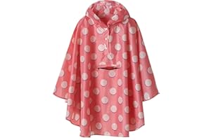SAPHIROSE PONCHO Kinder Regen Poncho Wiederverwendbar Jungen/Mädchen Leichte Wasserdicht Regenmantel