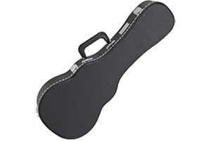 Kinsman KUC12 Regular Hardshell Concert Ukulele Guitar Case - Black