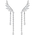 Pandora Moments Women's Sterling Silver Pavé Heart and Angel Wings Cubic Zirconia Pendant