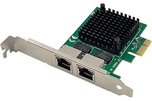 ULANSEN Dual PCIe 3.1 2.5GBase-T Netzwerk Adapter mit Intel I225-V 2500/1000/100Mbps PCI Express Gigabit Ethernet NIC Karte RJ45 LAN Controller für Windows 10/11 mit Low Profile Halterung