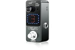 LEKATO Triple Looper Synchron Recording Elektrisches Auto Loop Effektpedal 18 Minuten Aufnahmezeit Unbegrenzte Overdub Guitar Looper Station für Gitarren BassTuner-Funktion