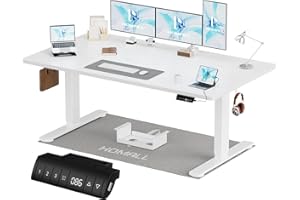 Homall 160x80 CM scrivania regolabile in altezza, scrivania da ufficio con quattro sezioni, scrivania per computer con funzione di memoria.