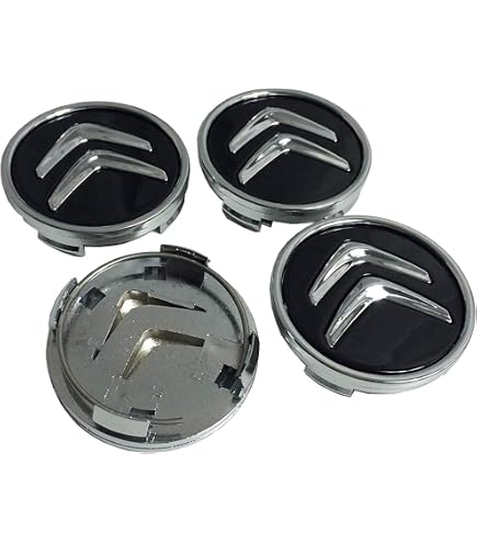 Cache-moyeux Pour Citroën DS3 DS6 DS7 - Lot De 4 - Diamètre 60 Mm - Antipoussière, étanche, Antirouille - Accessoire Voiture Décoratif