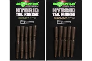 Korda Hybrid Tail Rubbers For Fishing Pack Of 10