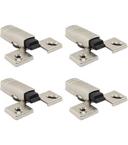 Türdrücker Ohne Griff - Drucköffnung Für Schranktüren, Einfache Installation, Schwarz/Weiß