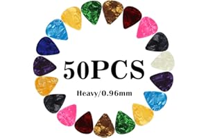 CAIHONG Gitarren Plektren Schwer 50 Stück, Plektrum für Akustikgitarre, E-Gitarre, Ukulele, Bass, Guitar Picks, Zubehör für Gitarre (0.96mm)