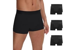 TUUHAW Mens Boxers Shorts Multipack of 6 Mens Underwear Trunks with Black Elastic Cotton Boxers for Men Mens Underpants
