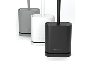 SAVEGA Scopino WC Silicone – Portascopino WC Sospeso con Montaggio Senza Fori, Copertura Igienica e Testina a Rapida Asciugatura (Nero)