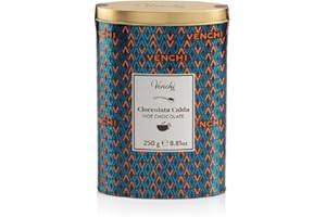 Venchi - Preparato per Cioccolata Calda in Lattina, Cacao in Polvere, Burro di Cacao, 250 Gr, Senza Glutine, Senza Coloranti e Senza Conservanti, Idea Regalo