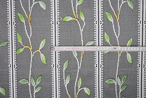 14 cm breites Raffrollo Scheibengardinen Blätterranke 120 cm hoch - 2