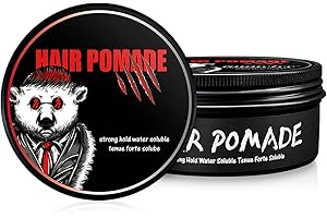 immetee Cera Capelli Uomo, Cera Lucida Capelli Uomo, Cera Per Capelli, Cera Per Capelli A Base D'Acqua, Facile Da Lavare (120g) (ROSSO)