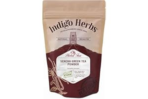 INDIGO HERBS OF GLASTONBURY Thé Vert Sencha en poudre (Camellia Sinensis) - 100g (Qualité assurée)
