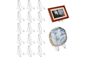 VIVIIHOO Set med 15/25 akrylkortstativ – mynthållare och kortstativ – transparent akrylstaffli för samlarkort, bilder och med