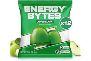 Energy Bytes Caffeine Energy Gummies - Fast, Delicious Boost for Focus & Productivity - Superior to Energy Drinks, Gels, Chews - Vegan, Low Sugar, with Vitamins A, D, B3, B6 & B12 – 12-Pack