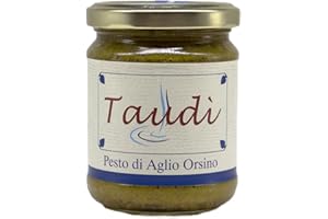 Pesto à l'ail des ours sauvages - Authentique délicatesse sicilienne 100% Naturel - Taudì Conserve in Glass 170g