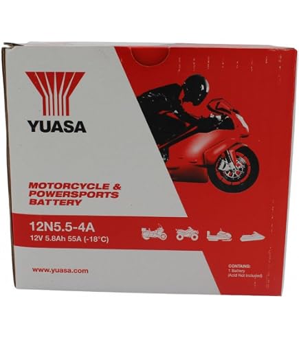 YUASA 12V 25Ah Blei-Säure-Batterie (12N24-3A) - Geliefert Trocken & Ungefüllt