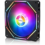 Conisy Ventola per PC da 120 mm, Ultra silenziosa RGB LED Ventilatore per Computer Desktop - Colorato (Confezione Singola)