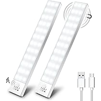 Lot De 4 Lampes Sous-meuble Avec Détecteur De Mouvement, Lampe De De Mouvement Lampe De Comptoir Veilleuse De Cuisine Rechargeable Par Usb Lumiere Uniforme 23 Cm 90544618