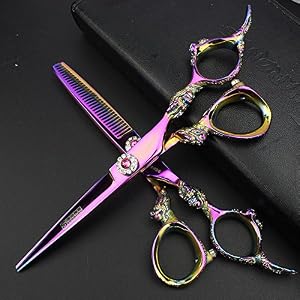 5.5 inch hair cut Japanese hairdressing scissors thinning scissors professional hairdresser hair pruning utensils - Image 9