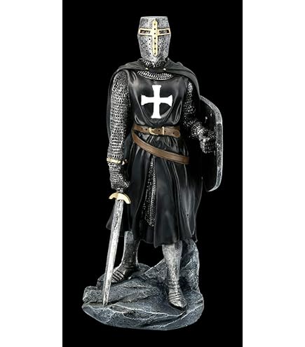 26cm Kremers Schatzkiste Figurine Templier - Statue Polyrésine