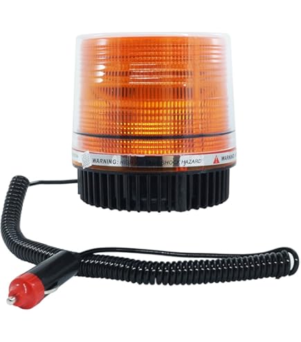 Luce Stroboscopica Solare A LED - Impermeabile IP54, Base Magnetica, Per Auto E Camion | Colore Ambia O Rosso - Foto 7